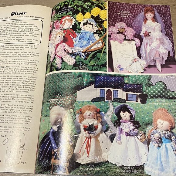 Vintage Soft Darlin' Doll Sculpture Rag Sewing Pattern Book UNCUT 17 Dolls 80s - Picture 3 of 7